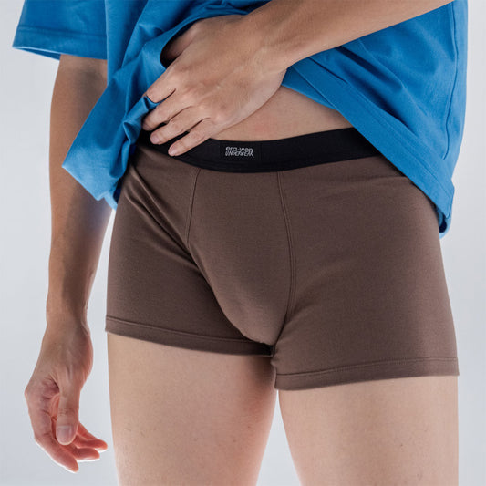 era-won กางเกงใน Zinc Plus Anti-bacteria Underwear ทรง Trunks 2 ชิ้น สี Black/Brown (1 แพ็ก มี 2 ตัว)