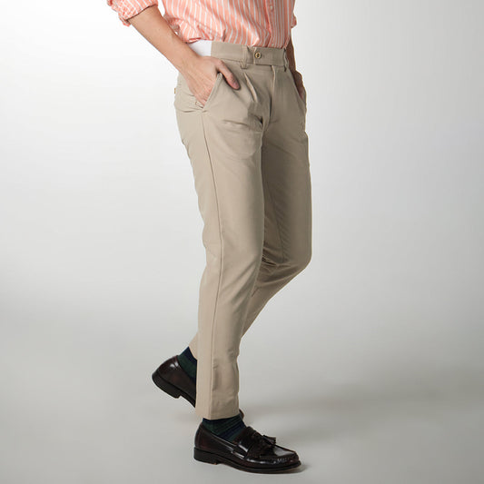 era-won กางเกงขายาว เอวยางยืด รุ่น GOLF FABRIC PANTS (065V9) สี Beige