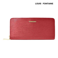 Louis Fontaine กระเป๋าสตางค์พับยาวซิปรอบ รุ่น GEMS - สีแดง ( LFW0017Z )