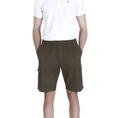 ARROW CARGO SHORT PANTS กางเกงขาสั้นคาร์โก้เอวยางยืด เซ็ท 3 ตัว สีกรม, กากี, น้ำตาล สุดคุ้ม MHCC2B9