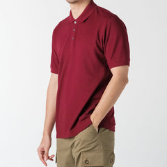 era-won เสื้อโปโลแขนสั้น ทรงสลิม Polo Shirt สี Maroon