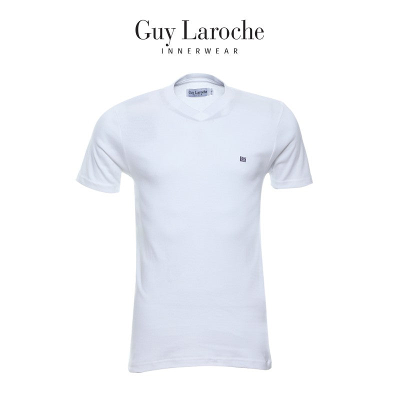 Guy Laroche เสื้อ T-Shirt ผ้า 100% Cotton คอวีเนื้อแน่นนุ่มสบาย รุ่น(JVV2401R4)