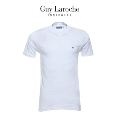 Guy Laroche เสื้อ T-Shirt ผ้า 100% Cotton คอวีเนื้อแน่นนุ่มสบาย รุ่น(JVV2401R4)