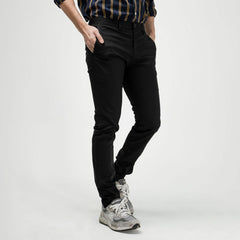 era-won กางเกงสแลคขายาว ทรงเดฟ รุ่น Lightweight Super Skinny สี Black