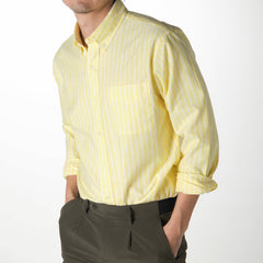 era-won Premium Quality เสื้อเชิ้ต คอปก Dress shirt Regular Shirt แขนยาว สี Yellow