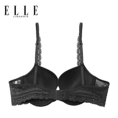 ELLE Lingerie Moulded Bra ยกทรงเสริม Push-up เต้าเรียบตัดต่อลูกไม้ - LB7534