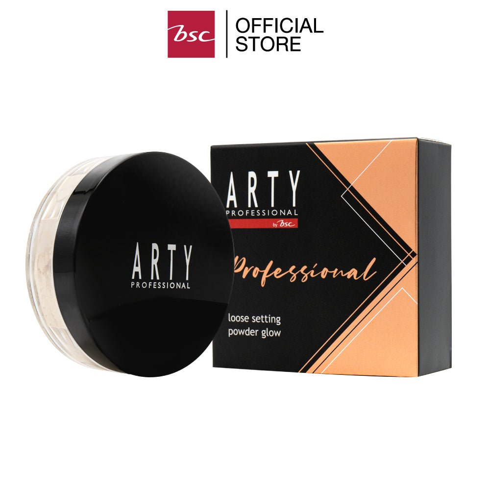 ARTY PROFESSIONAL LOOSE SETTING POWDER GLOW อาร์ทตี้ โปรเฟสชั่นแนล ลูส เซตติ้ง พาวเดอร์ โกลว์ แป้งฝุ่นเนื้อเนียนละเอียดที่จะมอบผิวเนียนสวยให้ใบหน้า