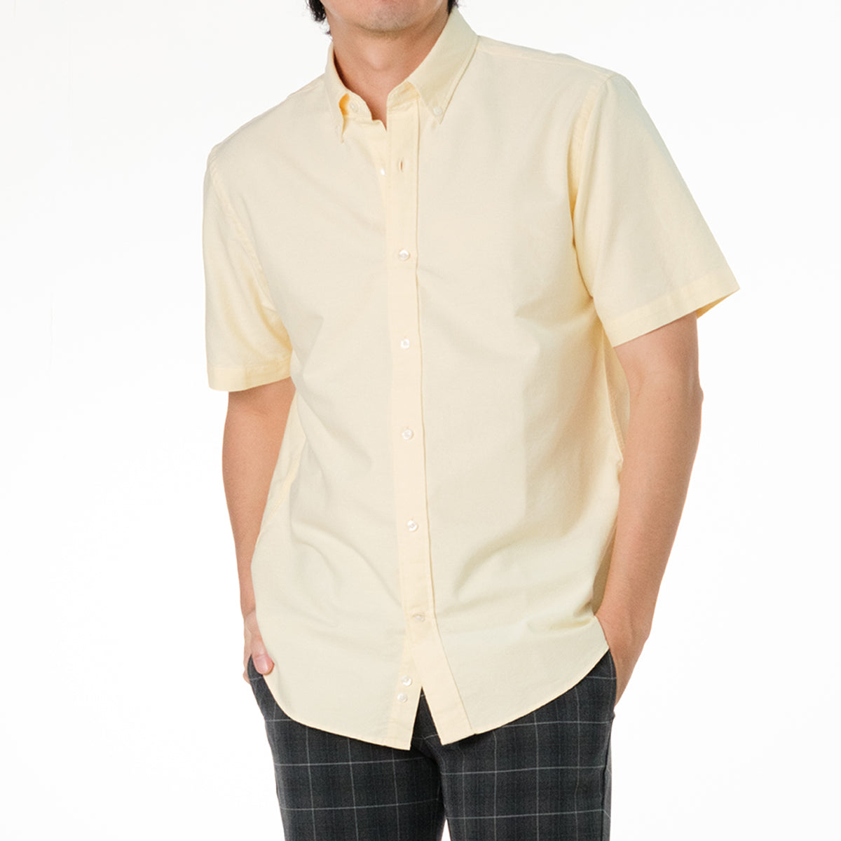 era-won เสื้อเชิ้ต รุ่น Oxford Short-Sleeved Shirt Wisdom สี YELLOW LONDON