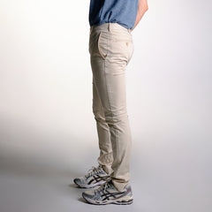 era-won กางเกงสแลคขายาว ทรงเดฟ รุ่น Lightweight Super Skinny สี Cream