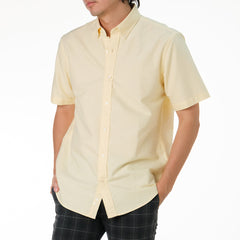 era-won เสื้อเชิ้ต รุ่น Oxford Short-Sleeved Shirt Wisdom สี YELLOW LONDON