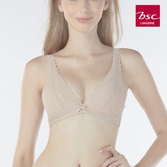 BSC Lingerie ชุดชั้นในลูกไม้เซ๊กซี่ รูปแบบ Wireless Bra แบบเต้าทรงสามเหลี่ยม - BB3333