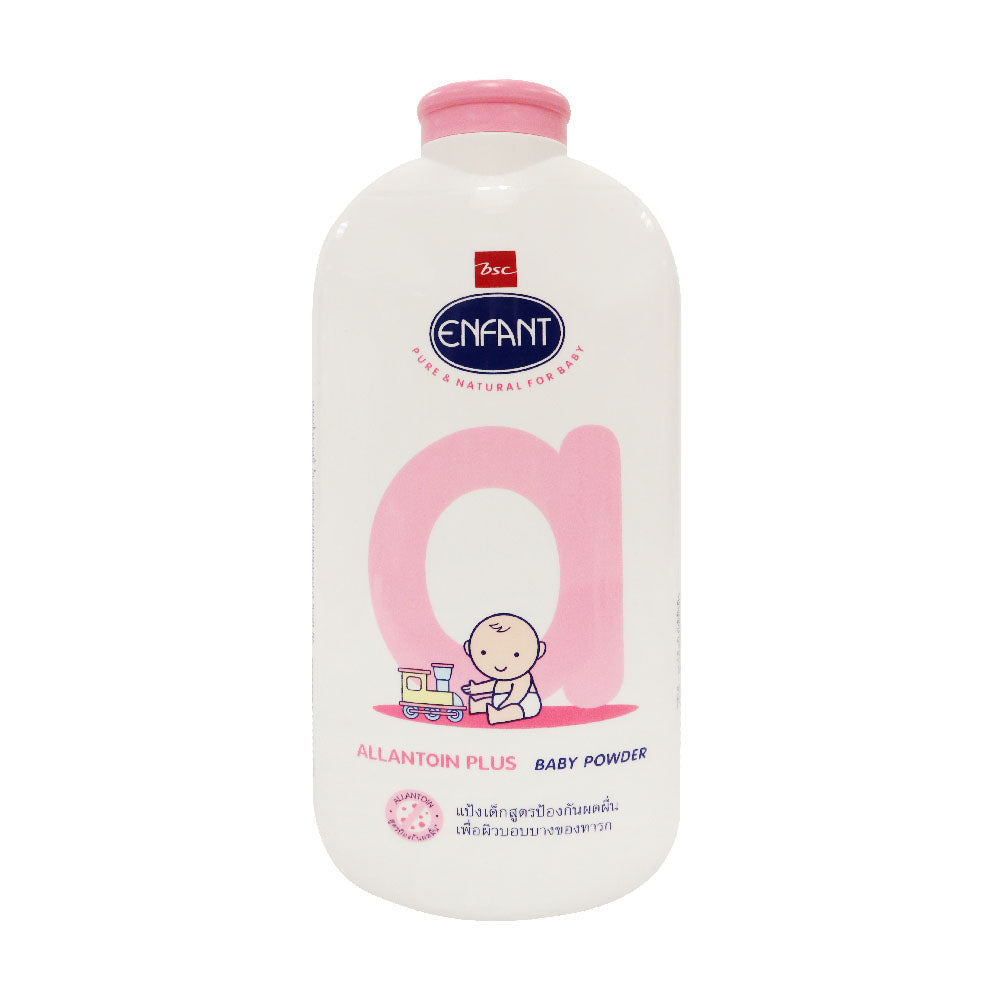 ENFANT อองฟองต์ Baby Powder แป้งเด็กอองฟองต์ สูตรอัลลานโทอิน พลัส สีชมพู 400 g.