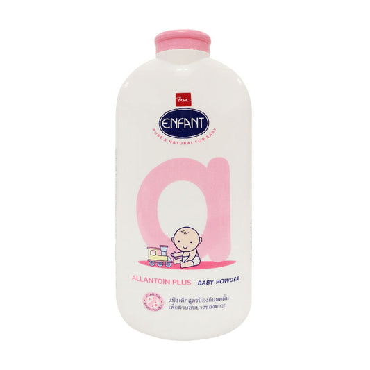 ENFANT อองฟองต์ Baby Powder แป้งเด็กอองฟองต์ สูตรอัลลานโทอิน พลัส สีชมพู 400 g.