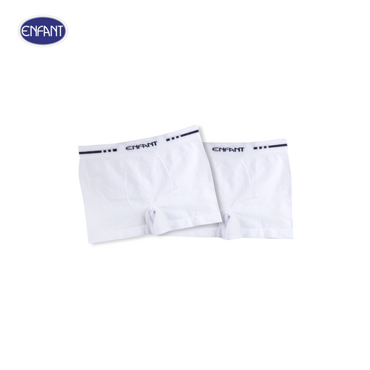 ENFANT (อองฟองต์) กางเกง Boxer เด็กผู้ชาย รุ่น Seamless สำหรับเด็กอายุ 4-12 ปี ไซซ์ S-XL แพ็ค 2 ตัว สีเทา