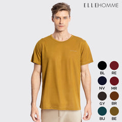 ELLE HOMME เสื้อยืด T-Shrit ชายคอกลม สีพื้นมีให้เลือก 8 สี (KVR1912R1)