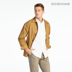 ELLE HOMME เสื้อแจ็คเก็ตผู้ชาย สไตล์ Casual สีเบจ W8J237