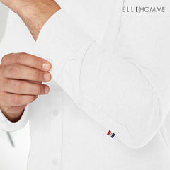 ELLE HOMME | เสื้อเชิ้ตแขนยาว คอปกเชิ้ต ทรง REGULAR สีขาว | W8B675