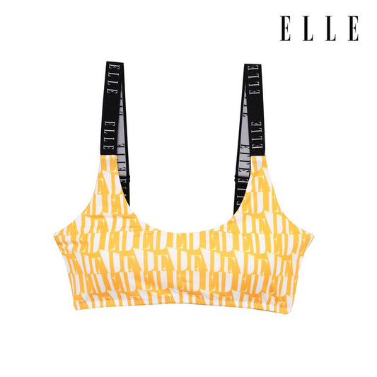 ELLE LINGERIE | ชุดชั้นในสไตล์ SPORT LOOK คอลเลคชั่นลายพิมพ์โลโก้กราฟฟิค สีเหลือง | LB4726