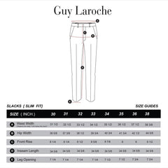 Guy Laroche กางเกงขายาวทำงาน แบบไม่มีจีบ ทรง SLIM FIT รุ่น BSB6281P1