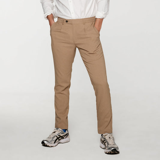 era-won กางเกงขายาว ทรง Cropped pants รุ่น Luxury details สี Beige