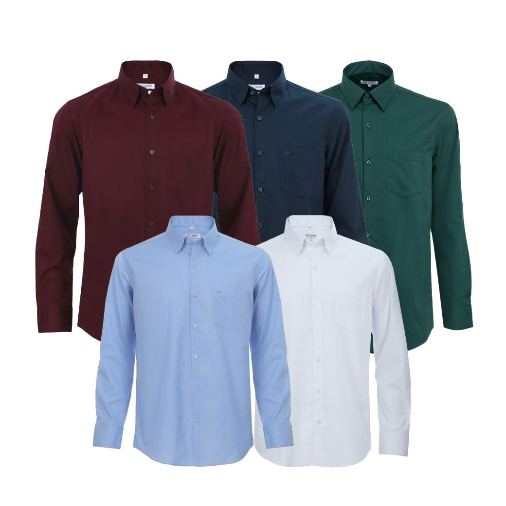 Guy Laroche เสื้อเชิ้ตคอปกสีพื้น Slim fit รุ่นขายดี มีให้เลือก 4 สี (BAB6200P3)