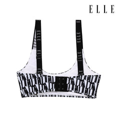 ELLE LINGERIE | ชุดชั้นในสไตล์ SPORT LOOK คอลเลคชั่นลายพิมพ์โลโก้กราฟฟิค สีเหลือง | LB4726