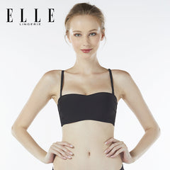 ELLE Lingerie Moulded Bra ยกทรงเกาะอก 1/2คัพ เต้าเรียบเสริมฟองน้ำถอดสายบ่าได้ - LB8534