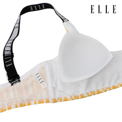 ELLE LINGERIE | ชุดชั้นในสไตล์ SPORT LOOK คอลเลคชั่นลายพิมพ์โลโก้กราฟฟิค สีเหลือง | LB4726