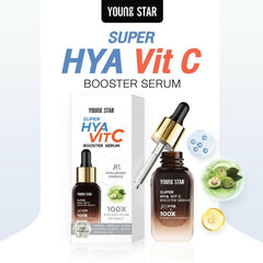 YOUNG STAR SUPER HYA VIT C BOOSTER SERUM 20ml. เซรั่มบำรุงผิว ไฮยา สูตรเข้มข้น 10% ผิวกระจ่างใส อิ่มน้ำ - BigxShow