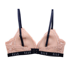 ELLE Lingerie Padded bra ยกทรงรูปแบบไม่มีโครงตกแต่งลูกไม้ - LB6719