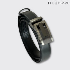 ELLE HOMME | เข็มขัดหนังวัวแท้ สไตล์ Business เลือกล็อคตำแหน่งได้ ผิวเรียบ มีให้เลือก 2 สี | H84008