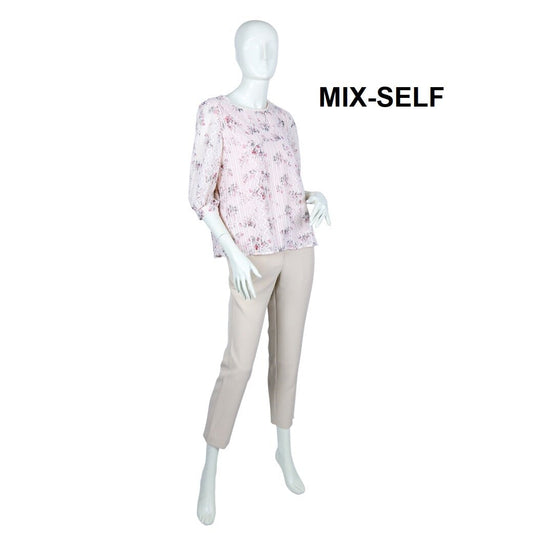 MIX-SELF เสื้อเบลาส์ผ้าลายดอกไม้มีลายปัก รุ่น IB74644