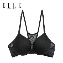 Elle Lingerie Front Hook Bra บราตะขอหน้า แต่งพลีทและผ้าลูกไม้ - LB7540