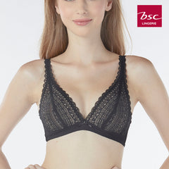 BSC Lingerie ชุดชั้นในลูกไม้เซ๊กซี่ รูปแบบ Wireless Bra แบบเต้าทรงสามเหลี่ยม - BB3333