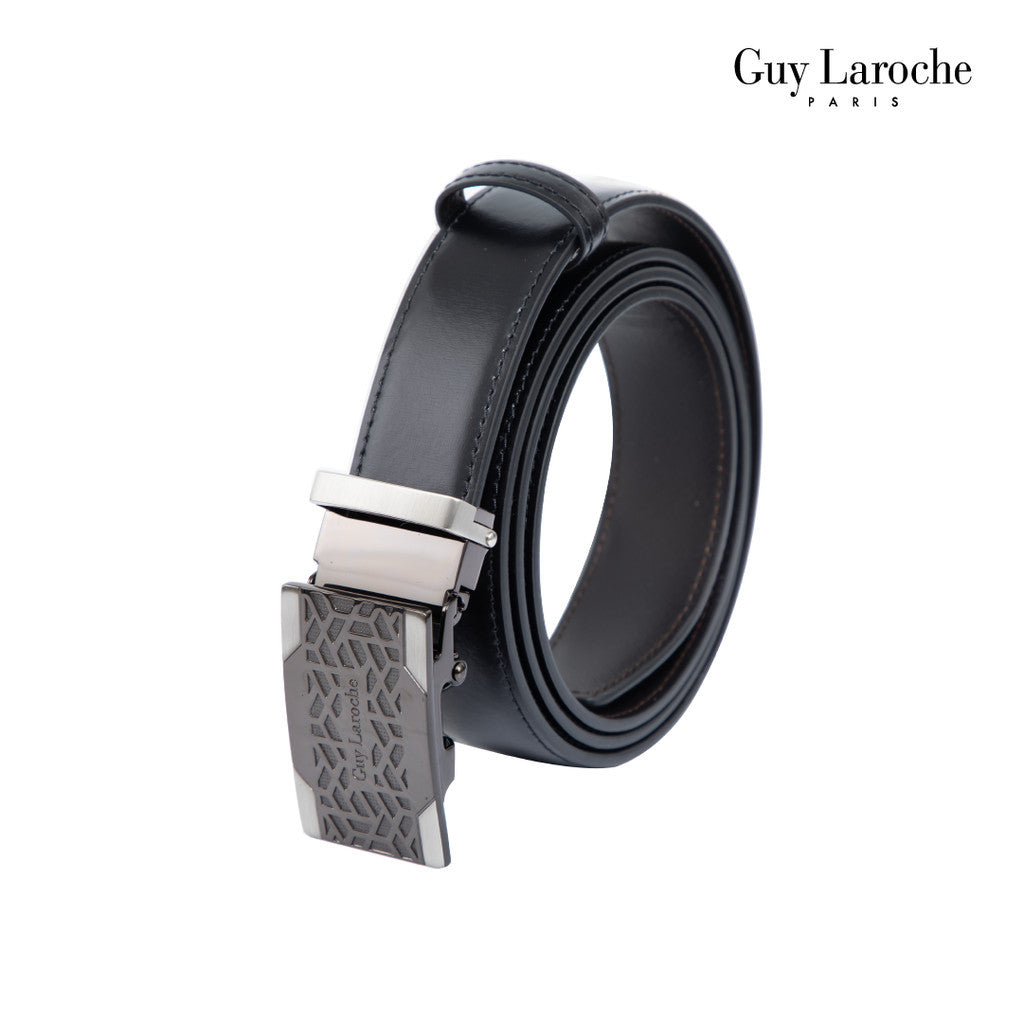 Guy Laroche เข็มขัดหนังผู้ชาย รุ่น MGB0044A - สีดำ