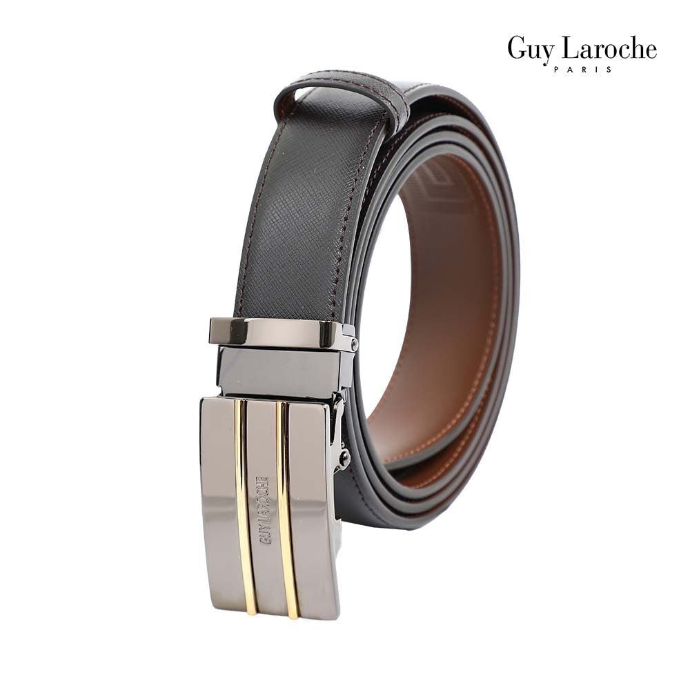 Guy Laroche เข็มขัดหนังผู้ชาย รุ่น MGB0004A - สีน้ำตาล