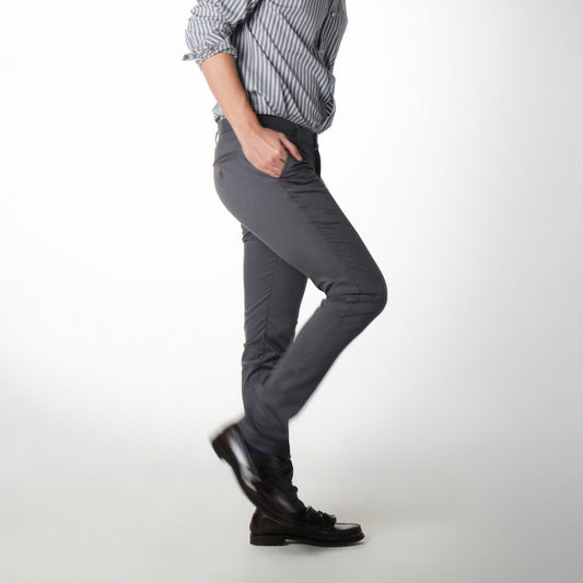 era-won กางเกงสแลคขายาว ทรงเดฟ รุ่น Lightweight Super Skinny สี Grey