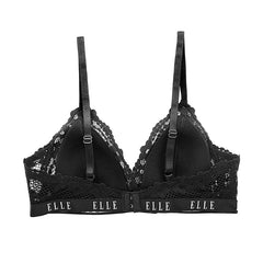 ELLE Lingerie Padded bra ยกทรงรูปแบบไม่มีโครงตกแต่งลูกไม้ - LB6719