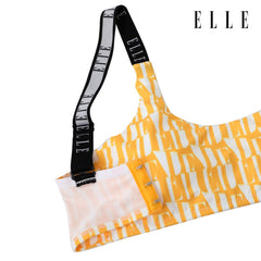 ELLE LINGERIE | ชุดชั้นในสไตล์ SPORT LOOK คอลเลคชั่นลายพิมพ์โลโก้กราฟฟิค สีเหลือง | LB4726