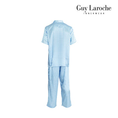 Guy Laroche ชุดนอนผ้าซาติน แขนสั้น ขายาว พิมพ์ลาย มีให้เลือก 3 สี (JPP7517S4)