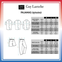 Guy Laroche ชุดนอนขายาวแขนสั้น ผ้าซาติน มีให้เลือก 3 สี รุ่น (JPP7904R4)