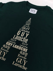 Guy Laroche เสื้อยืดสกรีนลายกราฟฟิคหอไอเฟล เนื้อผ้า Cotton100% มีให้เลือก2สี (DKT6203P4)