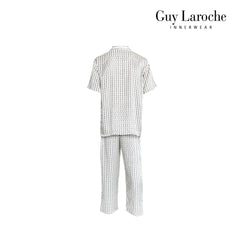 Guy Laroche ชุดนอนผ้าซาติน แขนสั้น ขายาว พิมพ์ลาย มีให้เลือก 3 สี (JPP7517S4)