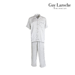 Guy Laroche ชุดนอนผ้าซาติน แขนสั้น ขายาว พิมพ์ลาย มีให้เลือก 3 สี (JPP7517S4)