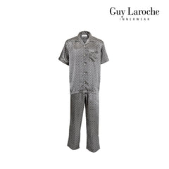 Guy Laroche ชุดนอนผ้าซาติน แขนสั้น ขายาว พิมพ์ลาย มีให้เลือก 3 สี (JPP7518S4)