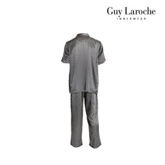 Guy Laroche ชุดนอนผ้าซาติน แขนสั้น ขายาว พิมพ์ลาย มีให้เลือก 3 สี (JPP7518S4)