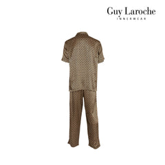 Guy Laroche ชุดนอนผ้าซาติน แขนสั้น ขายาว พิมพ์ลาย มีให้เลือก 3 สี (JPP7518S4)