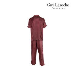 Guy Laroche ชุดนอนผ้าซาติน แขนสั้น ขายาว พิมพ์ลาย มีให้เลือก 3 สี (JPP7518S4)