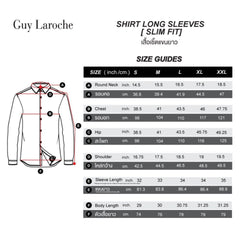 Guy Laroche เสื้อเชิ้ตทำงานแขนยาวทรง SLIM FIT มีให้เลือก 2 สี สีน้ำตาล และ สีกรมท่า BAB9202W3