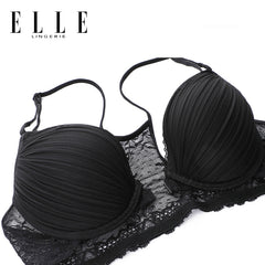 Elle Lingerie Front Hook Bra บราตะขอหน้า แต่งพลีทและผ้าลูกไม้ - LB7540